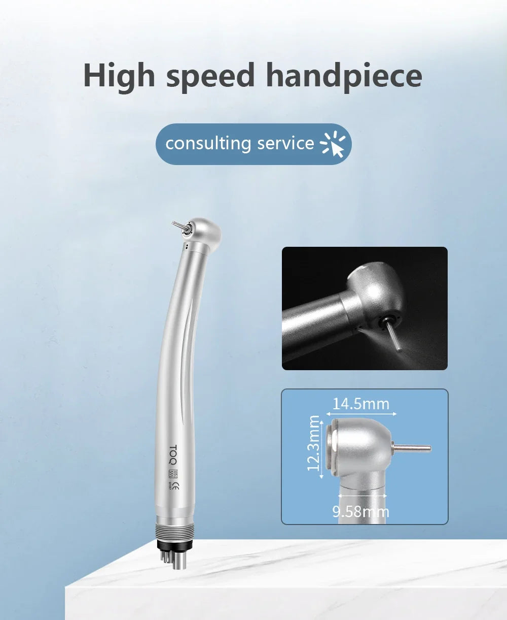 New 2/4 Holes Dental High Speed Handpiece Toque Head Push Button with Ceramic Bearing single Water Spray Dentistry Tools