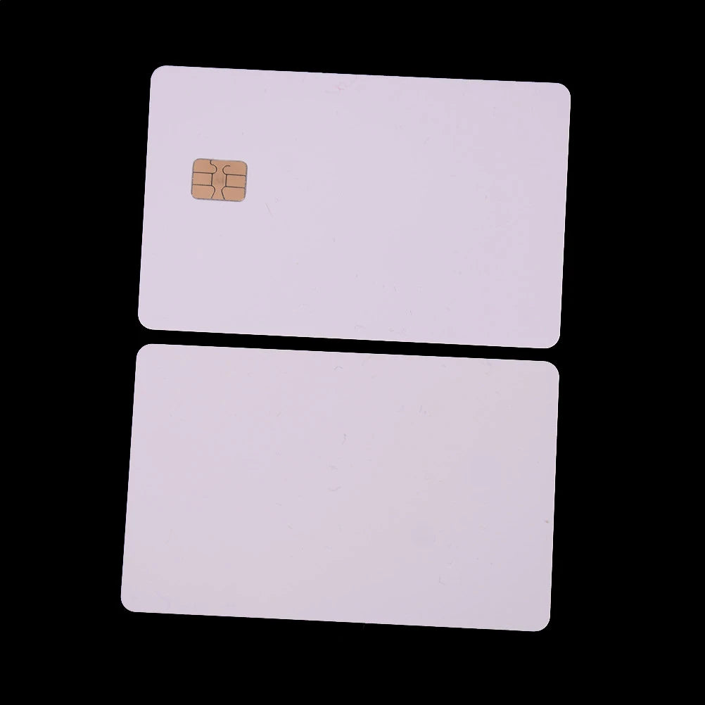 5 Pcs White Contact Sle442 Chip Smart IC Blank PVC Card With SLE4442 Chip Blank Smart Card Contact IC Card Safety 10 years