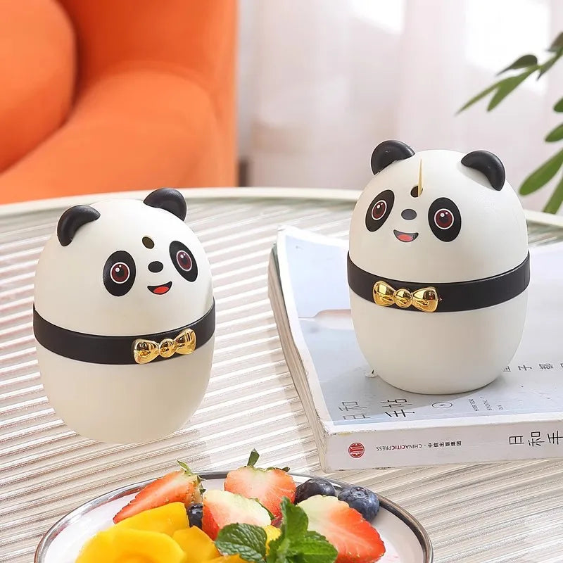 1pc Toothpick Box Household Panda Creative Toothpick Canister Toothpick Jar Toothpick Bucket Floss Box Cotton Swab Storage Box