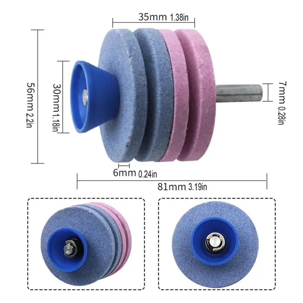 1pc Universal Knife Sharpener - Fastest Rotary Drill Cutter for Lawn Mower Blades, Gardening Tools, and More - Wrinkle-Free, Eas