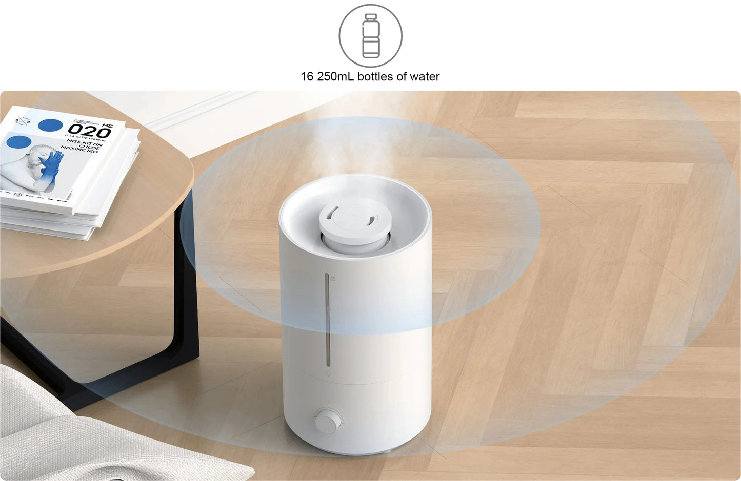 XIAOMI MIJIA Humidifier 2,Top Fill 4L Supersized Cool Mist Humidifier,30H Runtime,Silver ion antibacterial,For Home, Large Room