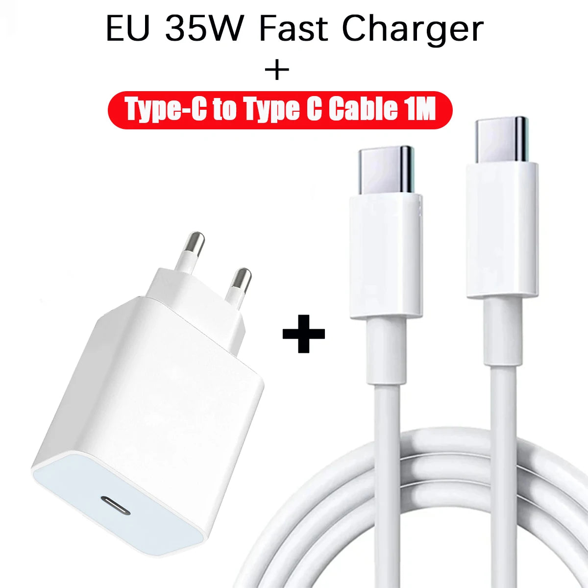 PD 35W Fast Charger Set For iPhone 11 12 13 14 15 16 Pro Max Plus Fast Charging Cable 1M For iphone16 Serives Phone Wall Charger