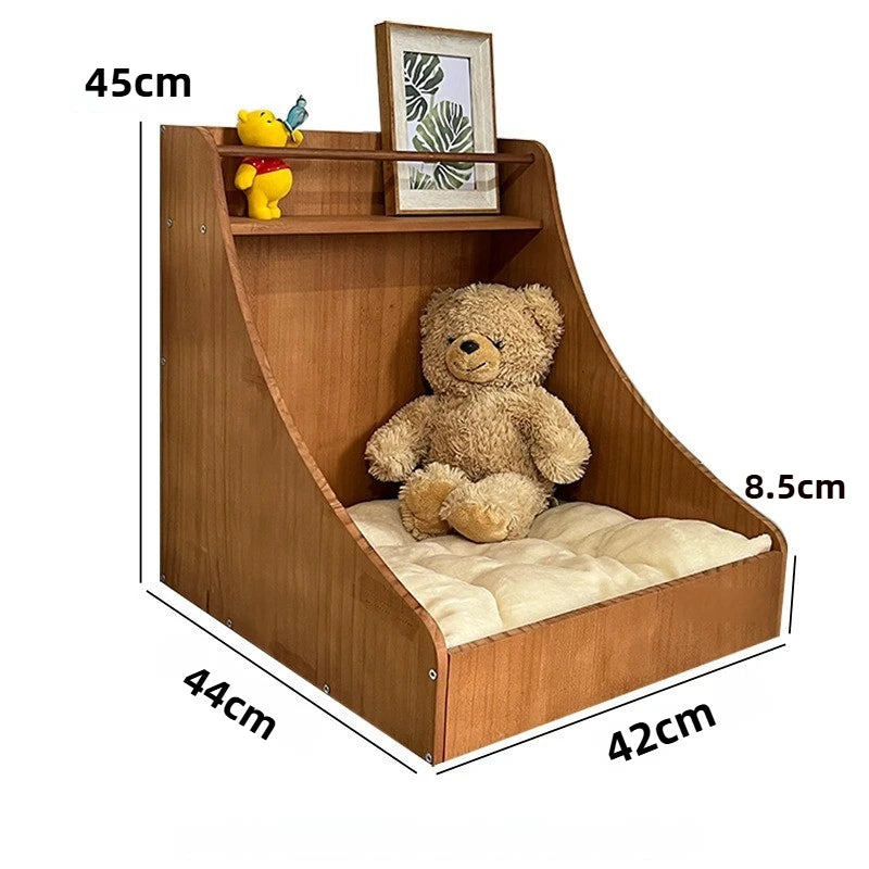 Solid Wood Dog House Cat Bed Small Dog Resting Sleeping Place Comfortable Soft Dog Bed Habitats Cat Product House Accessories