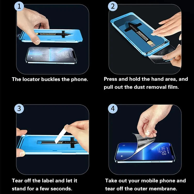 1/2PCS Premium Tempere Glass For iPhone 16 Pro Max Dust Free Screen Protector for iPhone 14 15 Pro Max 15+ 16 Plus 16 Pro Glass