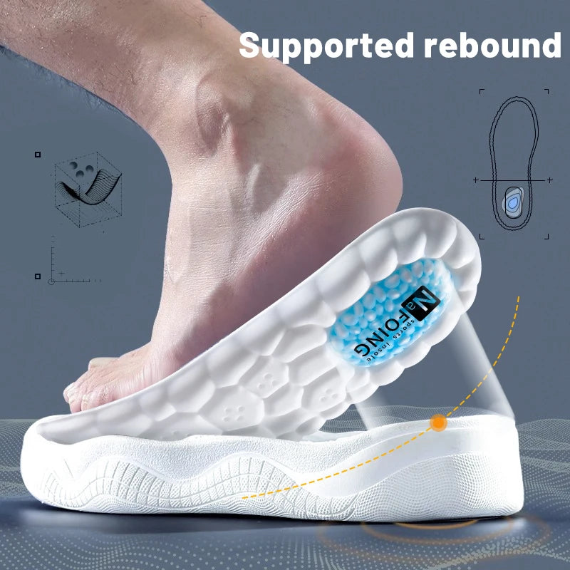 1 pair of newly upgraded rice capsule insoles, comfortable lightweight breathable running insoles