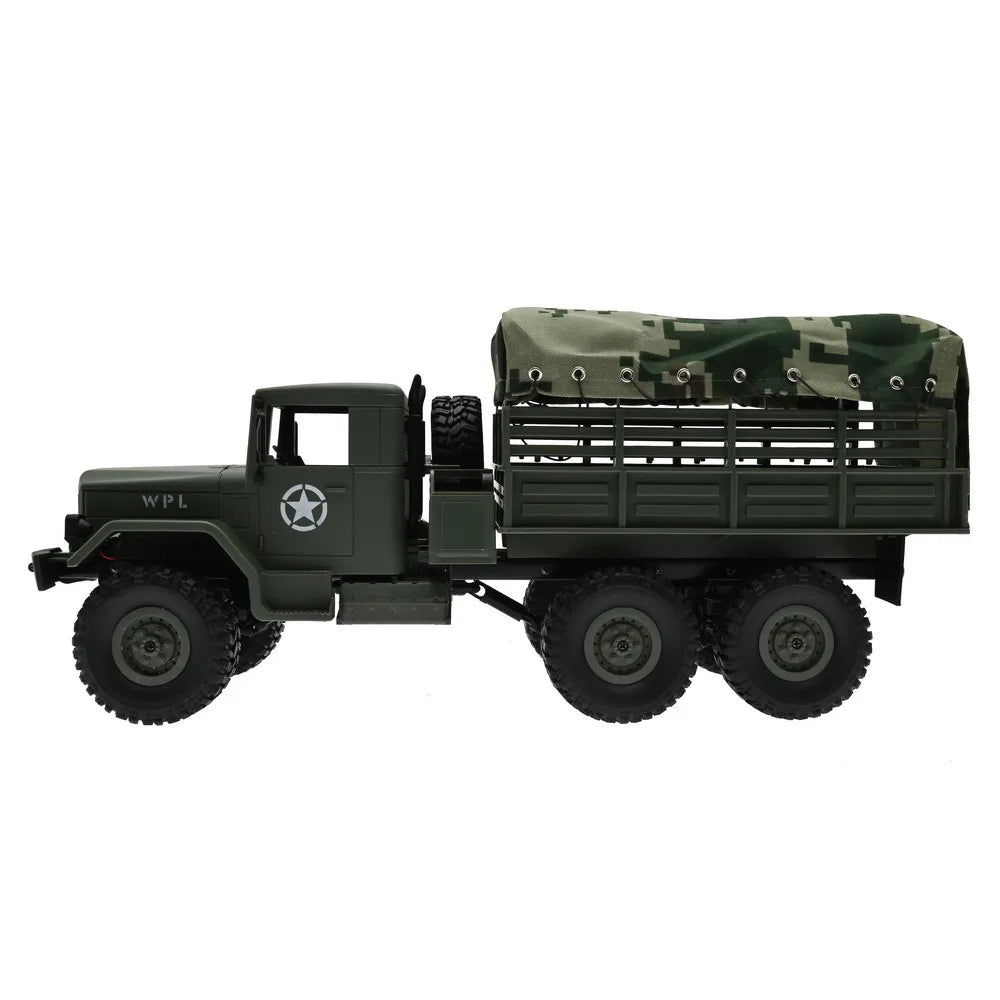 Wpl Naughty Dragon B16 1 6wd Military Truck With Canvas Rc Car Climbing Remote Control Plaything Holiday Birthday Gift Boy