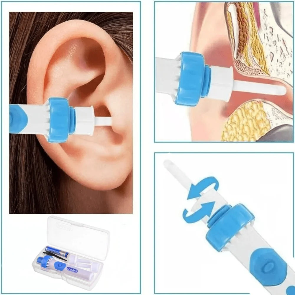 1pcs Portable Automatic Earwax Removal Kit Electric Earwax Vacuum Suction Electric Earpick Kit Remover Ear Wax Cleaning Earspoon