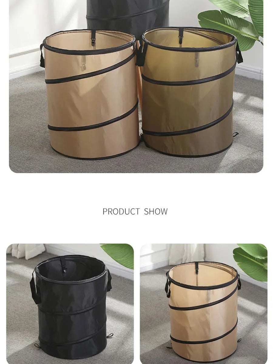 1pc Pop-up Trash Can, Outdoor Portable Camping Folding Trash Can Camping Trash Can Gardening Garden Garbage Bag Garden Leaf Buck