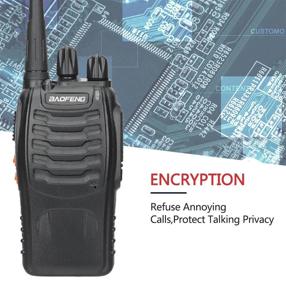 1/2 PCS Baofeng BF 888S Walkie Talkie UHF 400 470MHz 888s Long Range Two Way Ham Radios Transceiver for Hunting Hotel