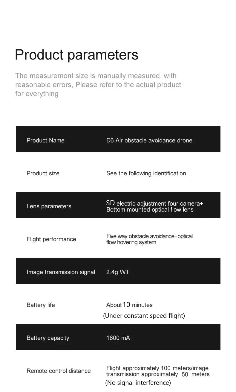 New D6 Air Drone 8K Professional 4K HD Dual ESC Camera Optical Flow 540°Obstacle Avoidance WIFI FPV RC Foldable Quadcopter Dron