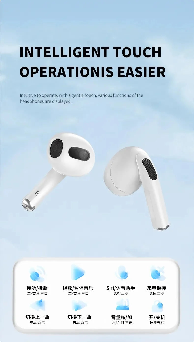 Original AIR ANC Noise Reduction Bluetooth Earphones Microphone wireless earbuds TWS Long battery life Pod Spatial Audio PRO