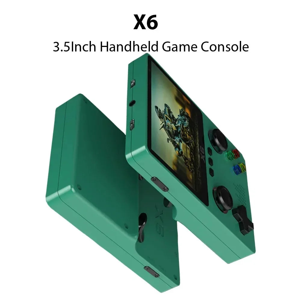 NEW X6 Game Console Retro Video Game Console 3.5'' IPS Screen Portable Handheld Game Player Classic Games Children Gifts