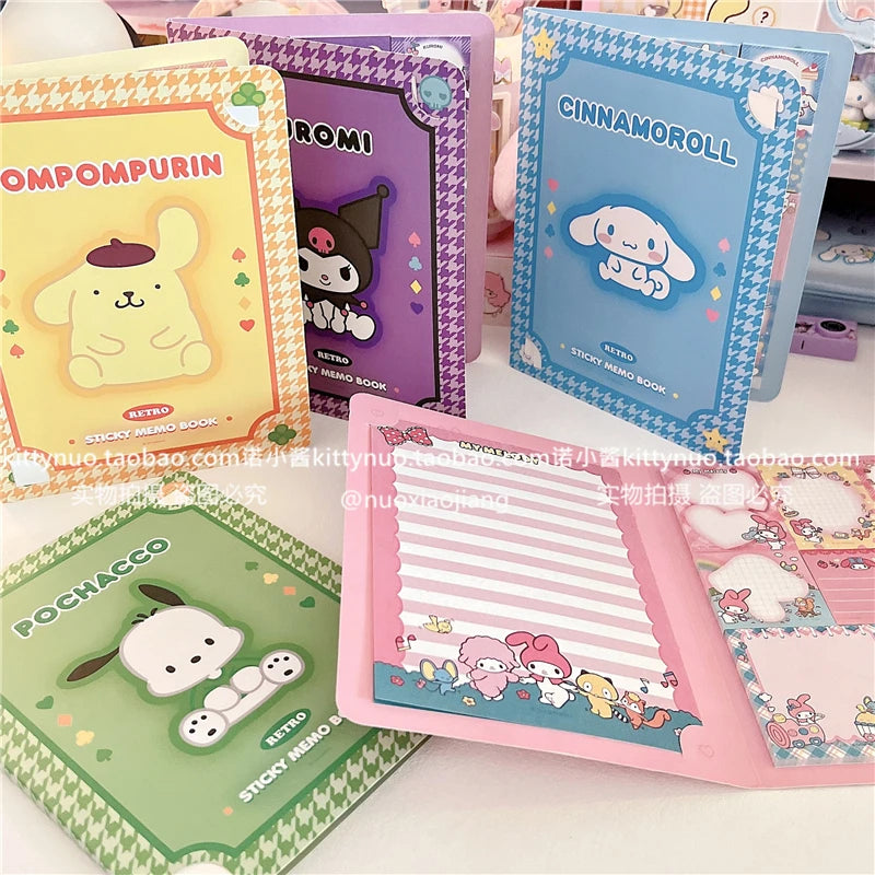 Kawaii Cute Sanrio Convenience Book My melody Kuromi Hello kitty Note Book Paste Notepad Stationery Student Birthday Present