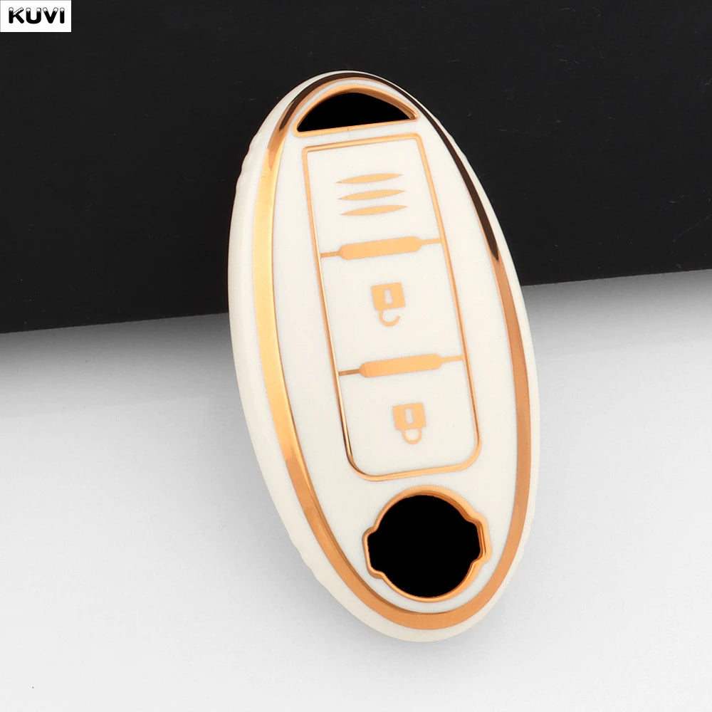 3 Button TPU Car Key Case Cover For Nissan Micra Murano Juke Alissa Pulsar X-trail Note Almera Altima Auto Keychain Protector