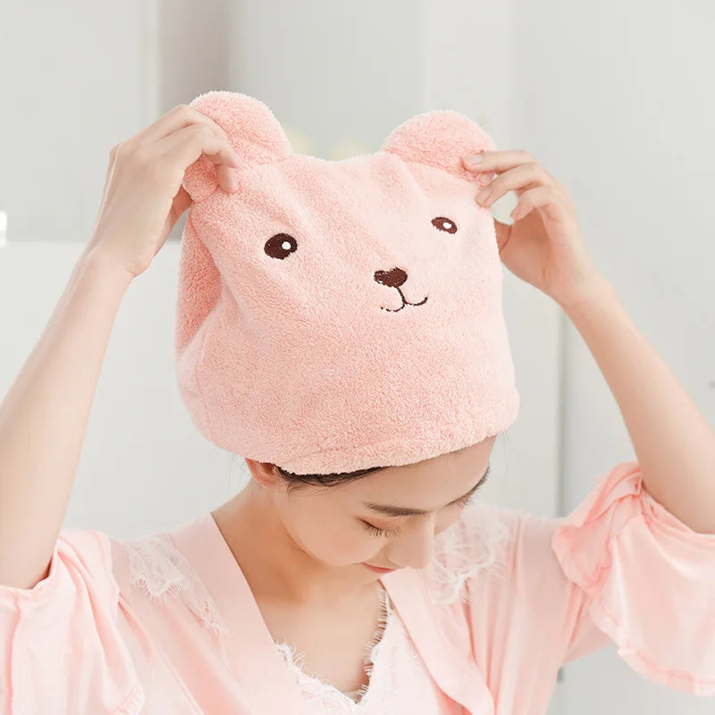 Extra thick and super absorbent headband, towel, shower cap, hair cap