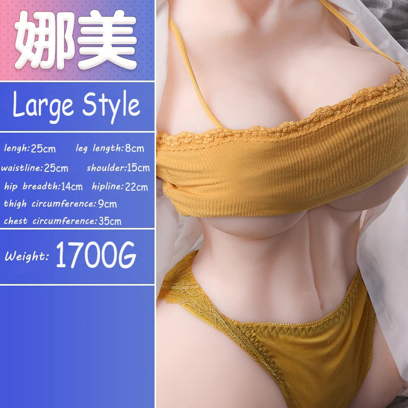 Big Boobs Anus Pussy Male Masturbator Realistic Ass Silicone Body for Men Sex Shop Porn Double Channel Real Vagina Sexy Butt