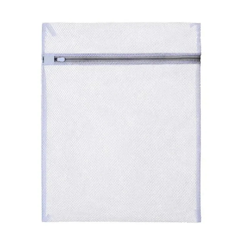 2Pcs White 40X50cm Durable Honeycomb Mesh Laundry Bags For Delicates Net Fabric Durable And Reusable Delicate Wash Bag