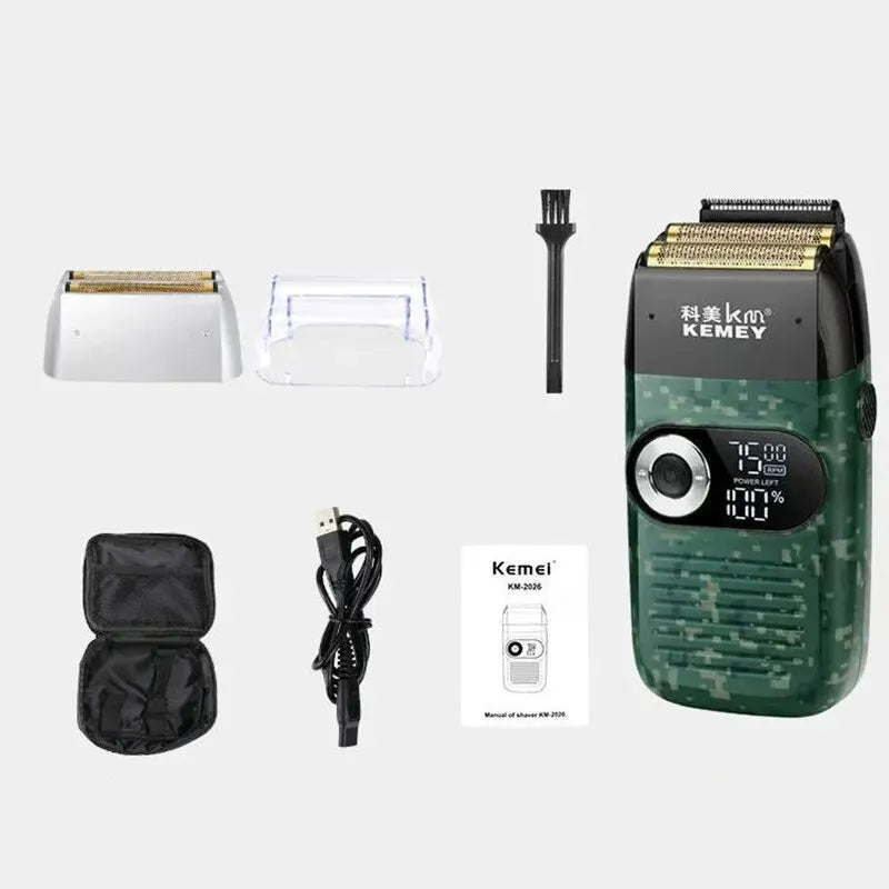 KEMEI Bald Head Shaver Waterproof USB Rechargeable Razor Barber Cordless Shaving Lithium Titanium Beard Trimmer For Men