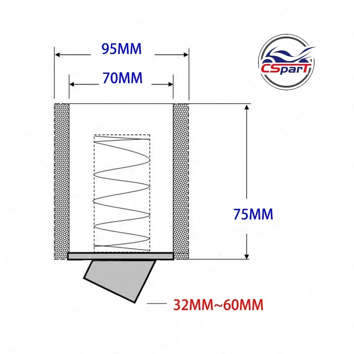 32mm 35mm 38mm 42mm 44mm 58mm straight Neck Foam Air Filter Sponge Cleaner Moped Scooter Dirt Pit Bike Motorcycle RED Kayo BSE