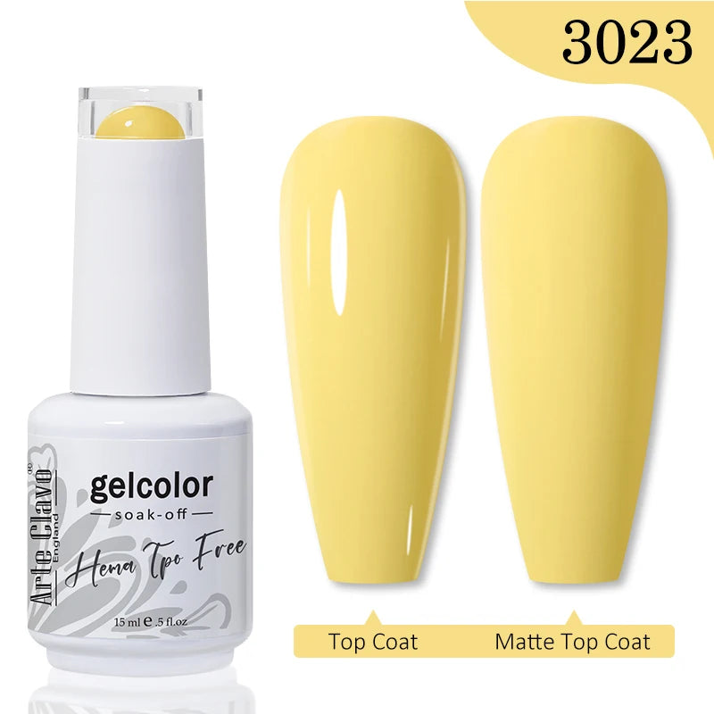 Arte Clavo HEMA TPO FREE Gel Nail Polish Jelly 15ml LED Nail Gel Hybrid Varnish Matt Top Base Coat Nail Art Gellak Primer