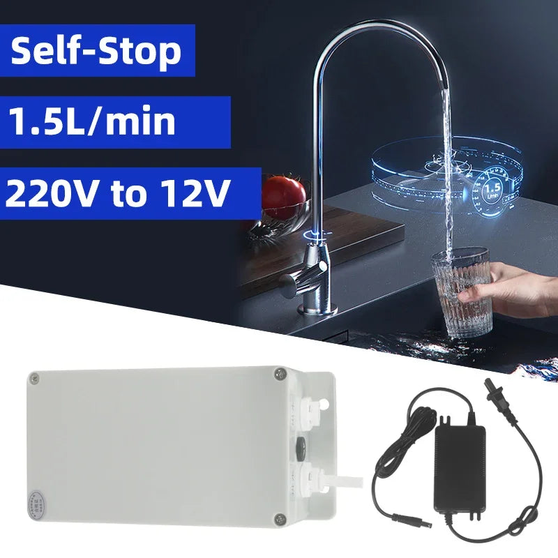 12V Caravan Electric Kitchen Water Pump Faucet Automatic Water Suction Pump 1.5 L 2.7L Faucet Automatic Suction Pump For Galley
