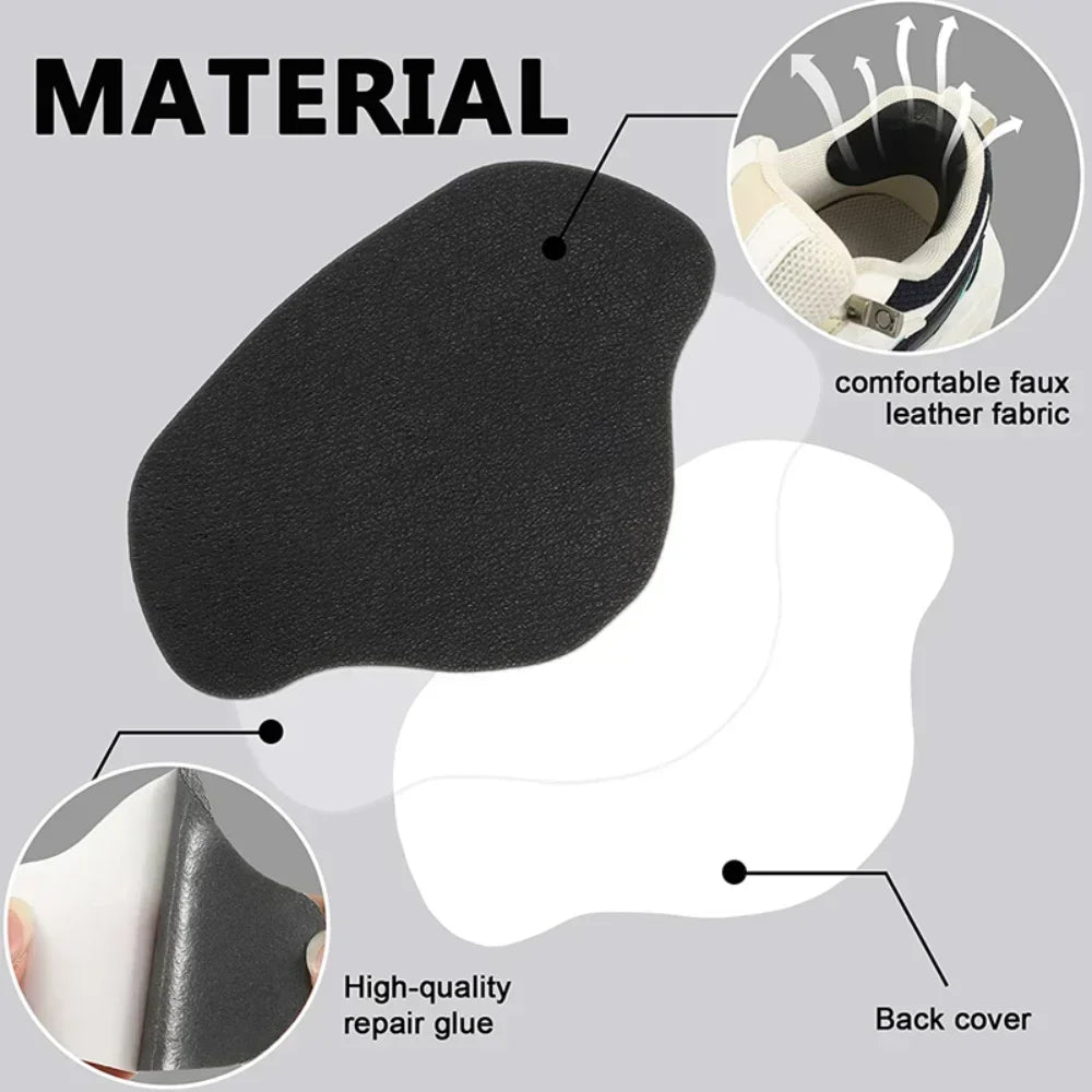 6pcs Sports Shoes Repair Stickers Suede Heel Protector Anti-Wear Repair Holes Self-adhesive Patches Insoles Pad Foot Care Insert