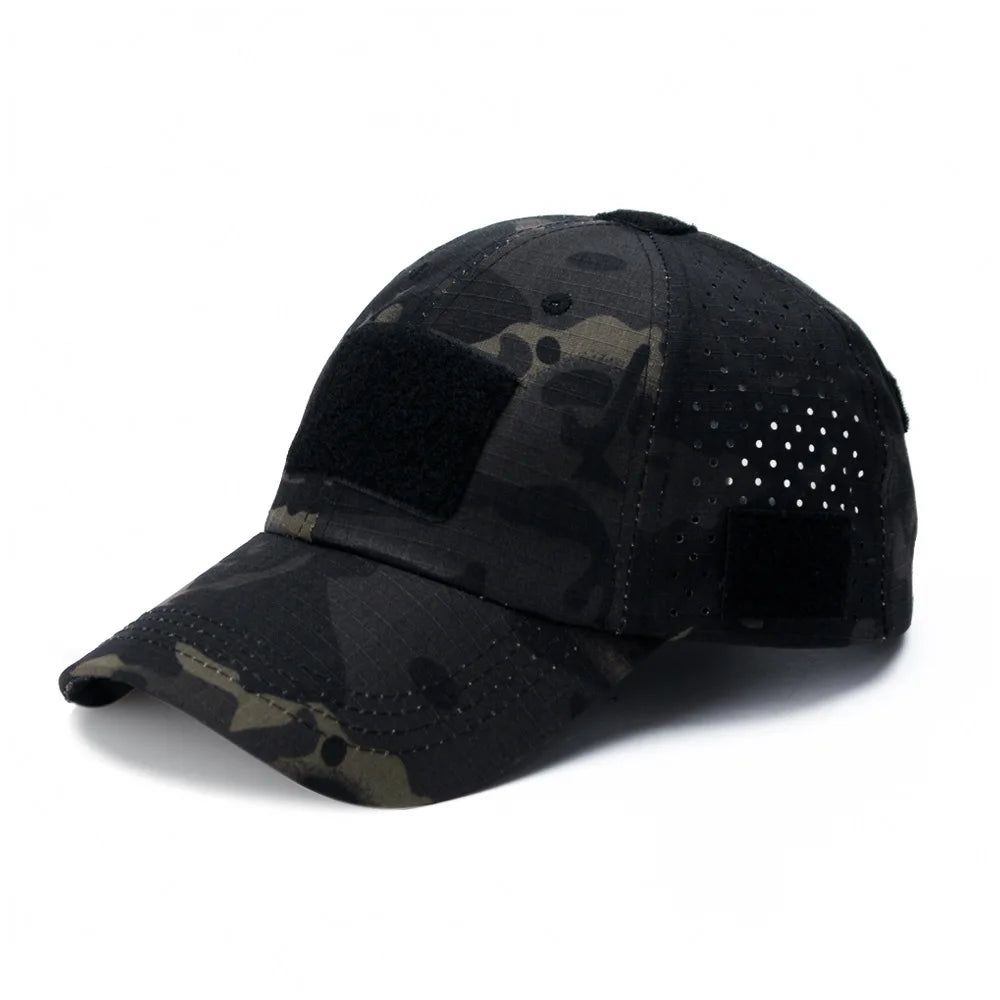 Athletic casual breathable camouflage baseball cap for men, military fan sun hat tactical hat military training hat bucket hat