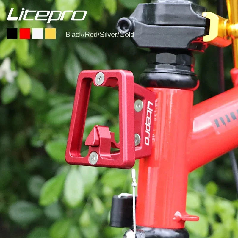 Litepro Folding Bike Front Bag Carrier Block BracketSuitable For DAHON/ FNHON/ Brompton Folding Bike Front Carrier Mount Adapter