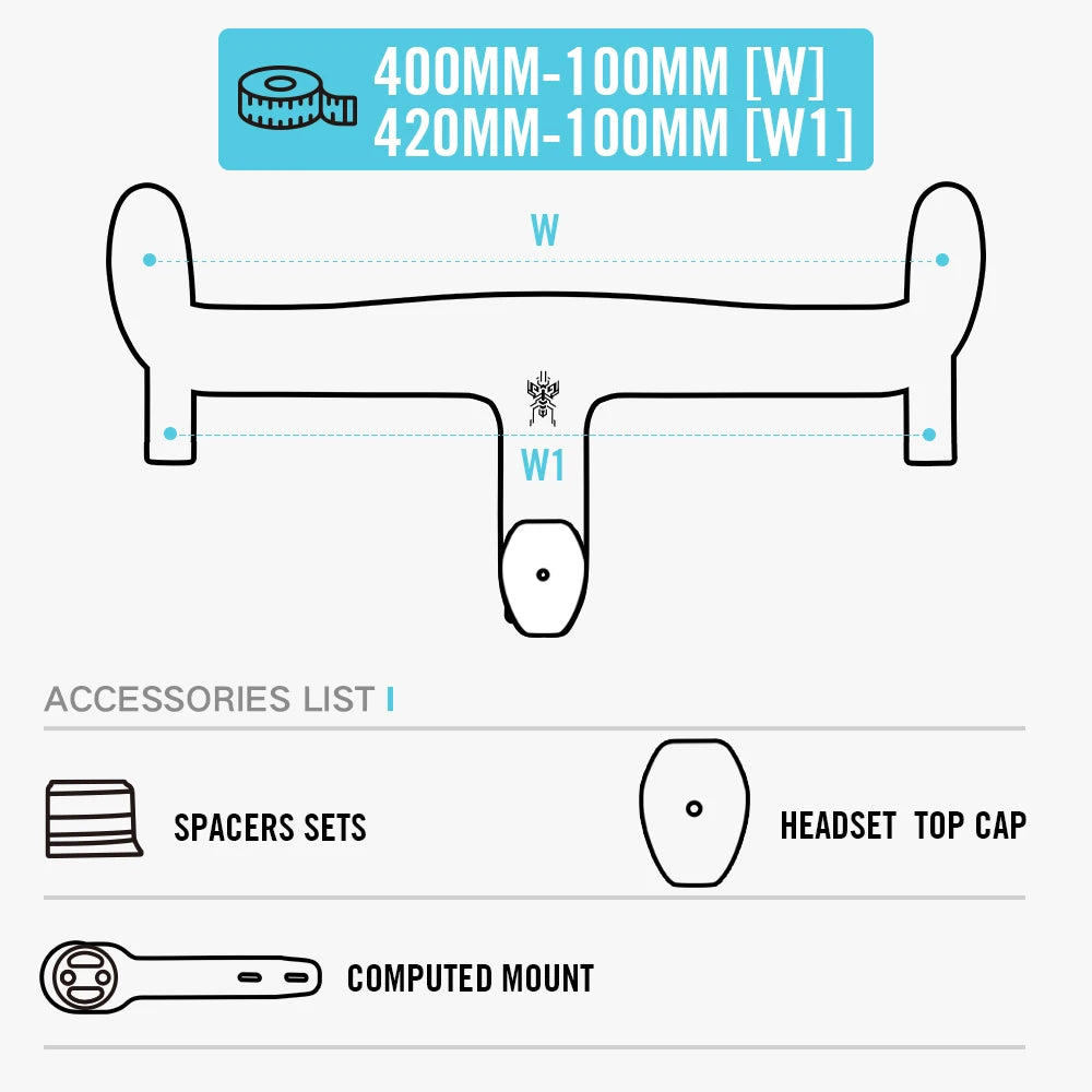 LEXON VERO Full Carbon Road Bike Handlebar Full Inner Cable Urltra-Light Bicycle Racing Handlebars Cycling Product Accessories