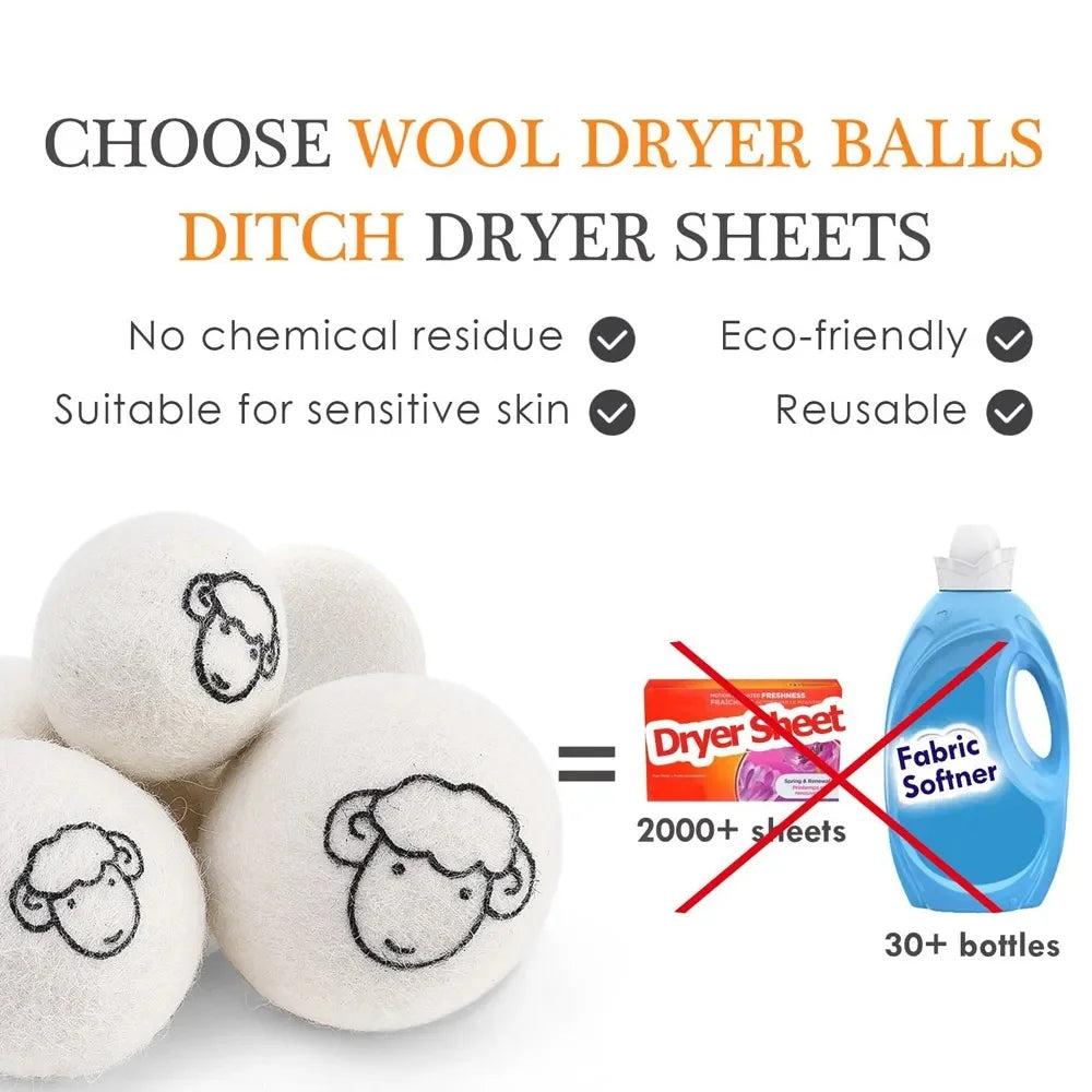 3Pcs Antistatic Special Anti-Winding Of Wool Household Drying Ball Reusable Washing Hine Parts 6Cm