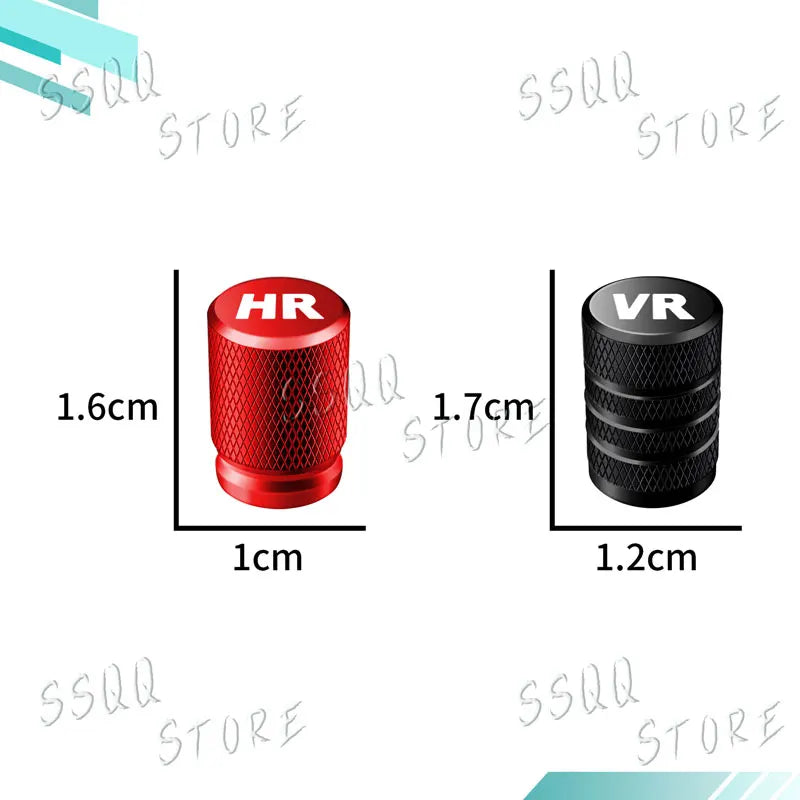 4pcs VR VL HL HR Emblem Universal Car Wheel Tire Valve Stem Caps Dust Covers Metal Tire Wheel Stem Air Valve Cap Car Accessories