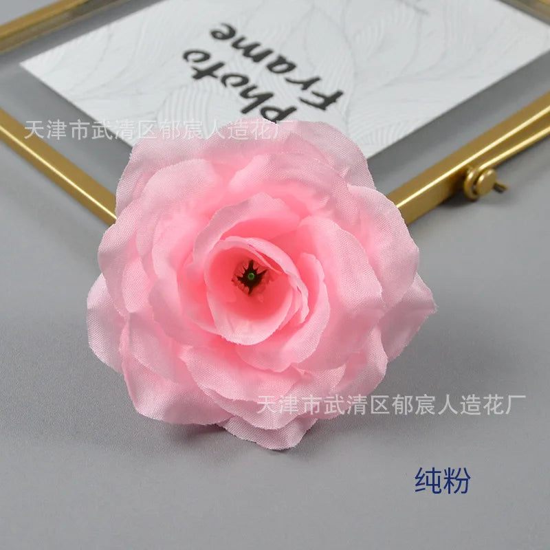 10pcs 10cm Artificial Roses Flower Heads DIY Wedding Home Decoration Party Festival Supplies Fake Flowers