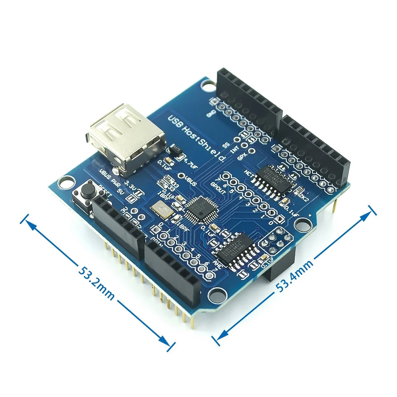 1PCS USB Host Shield 2.0 for Arduino UNO MEGA ADK Compatible for Android ADK DIY Electronic Module Board