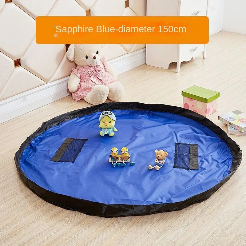 Toy storage bag Large capacity storage bucket bundle pocket Children's toy building blocks organizer mat storage bag play table