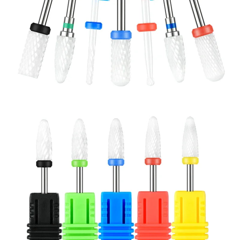67 Types Nail Drill Bits for Professional Electric Cuticle Drill Bit Cuticle Cleaner Nail Gel Polish Remover Tool for Home Salon