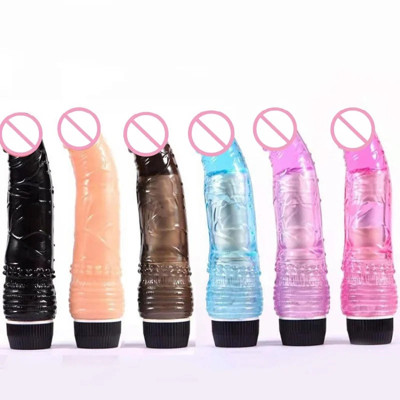 Dildo Vibrator Sex Toy Male Realistic Dildo TPE Jelly Penis Vibrating Vagina Massager Female Clitoral Stimulation Masturbator
