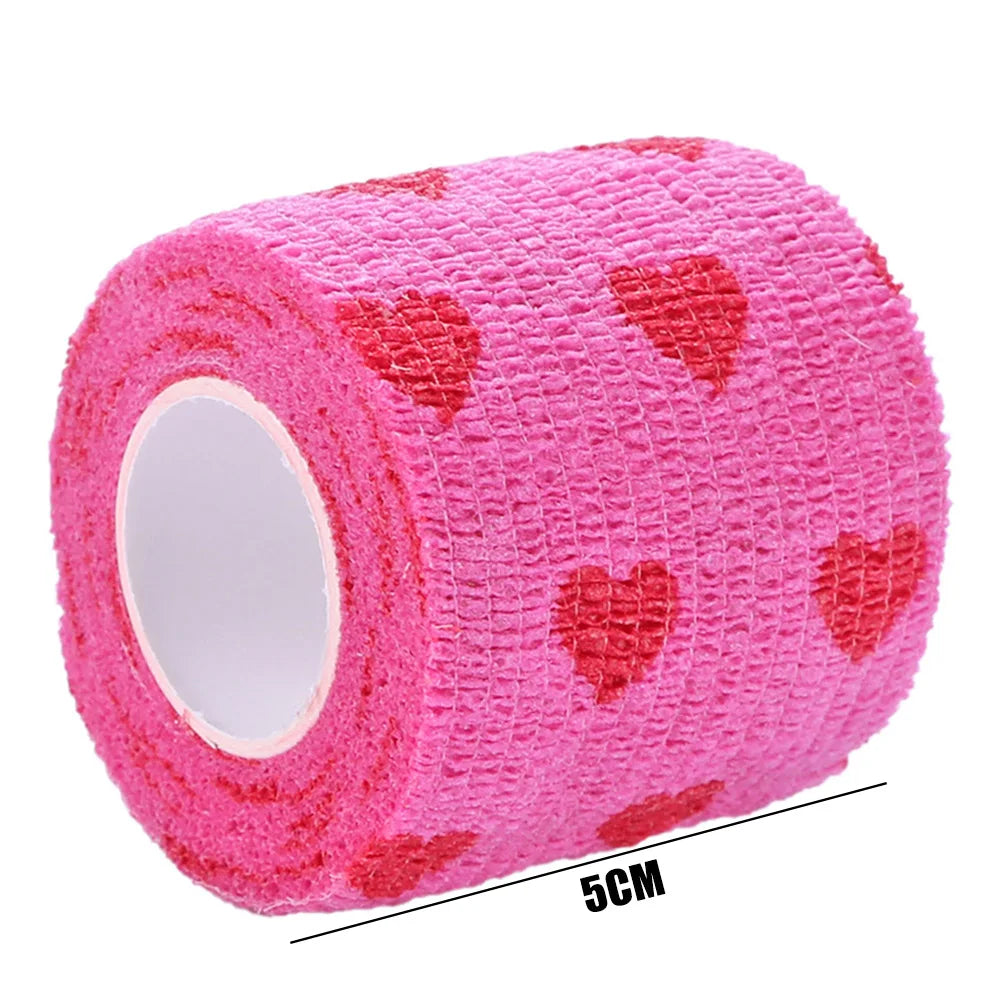 Pet Dog Cat Medical Breathable Elastic Bandage Non-woven Pet Self Adherent Wound Outdoor Retractable Sports Tape Dog Accessories