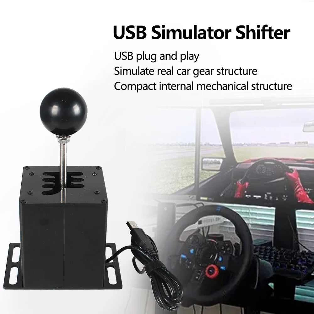 PC USB H Gear Shifter For Logitech G29/G25/G27/G920 For Thrustmaster T300RS/GT For ETS2 Simracing Racing Game Shifter HB-1014