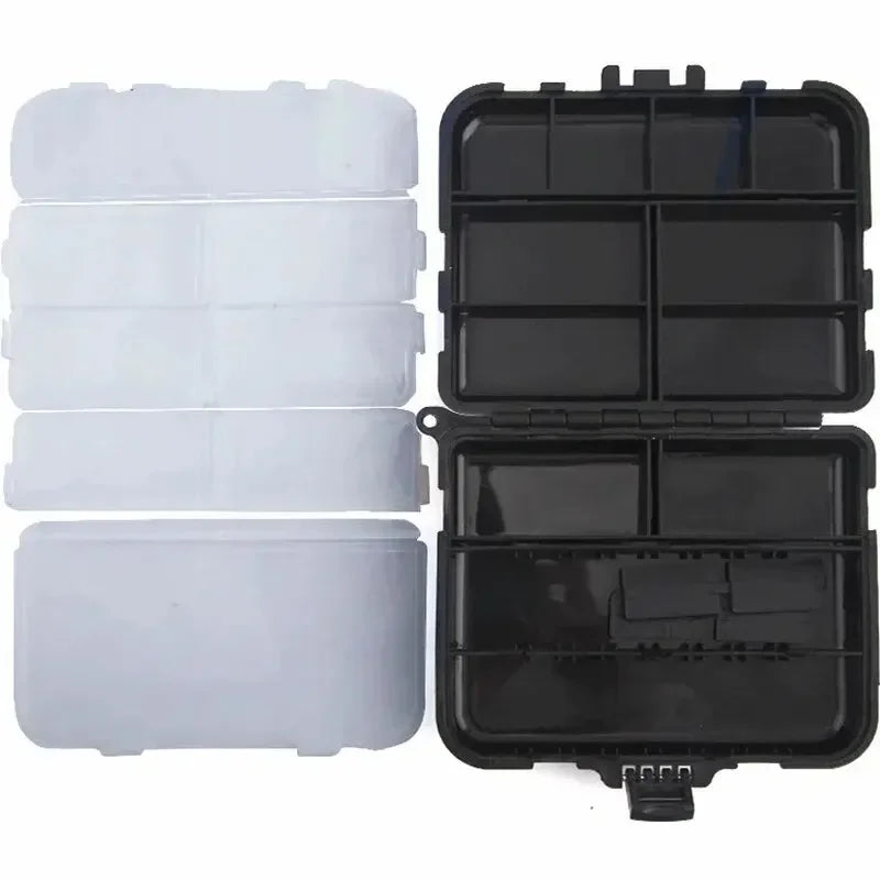 Lead Head Luia Storage Box Fishing Accessories Box Fishing Parts Hook Storage Box with Hand Rope Fishing Gear Accessories