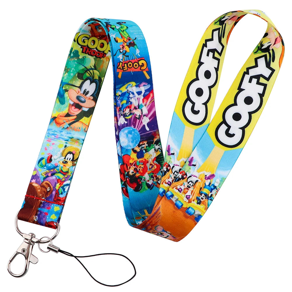KKZ004 Mickey&Minnie Stitch Lanyard For Keys Keychain Badge Holder ID Credit Card Pass Hang Rope Lariat Phone Charm Gift