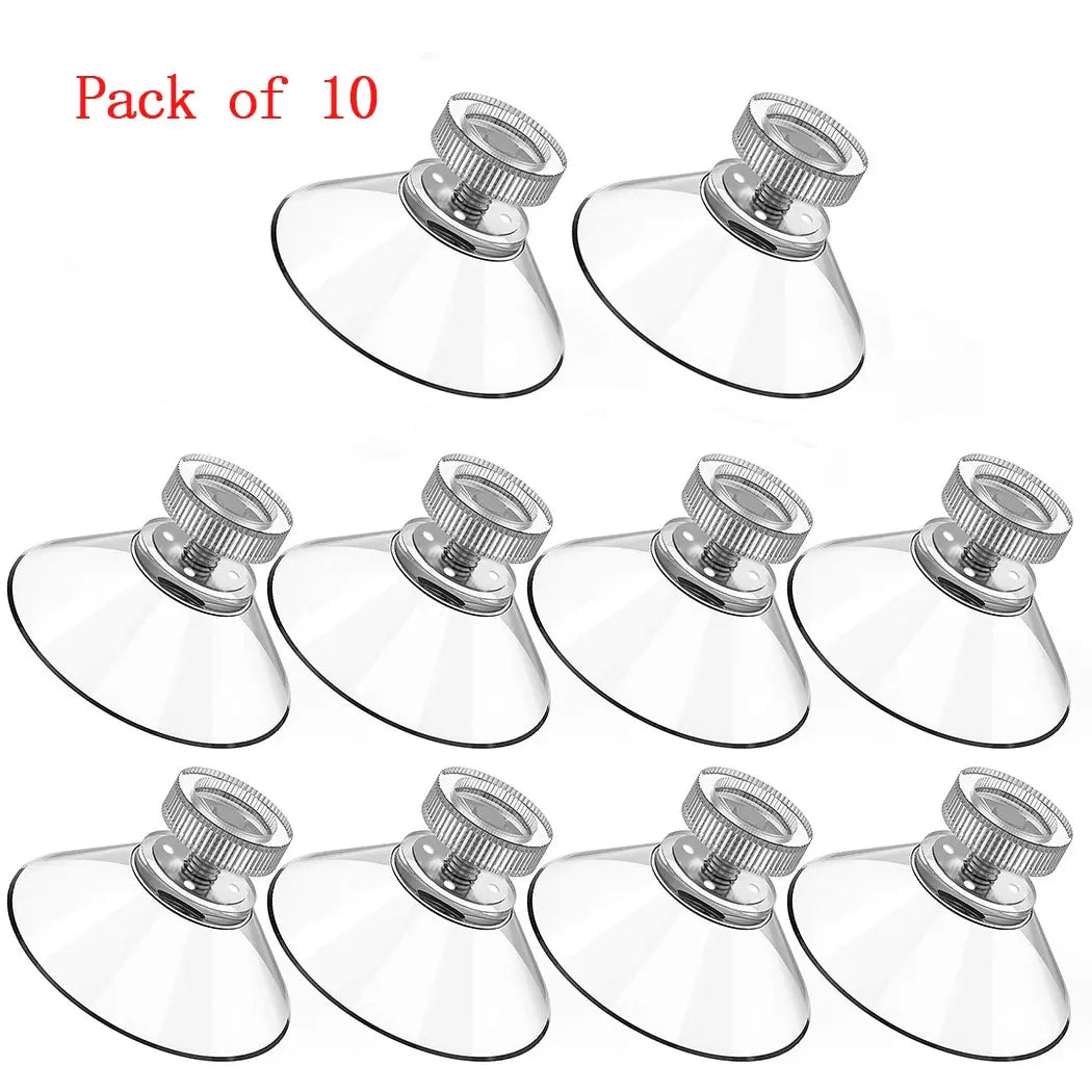 10 Pcs Clear Suction Cups PVC Vacuum Suction Cup Holder Plastic Suction Cups with Screws for Bathroom Kitchens Offices