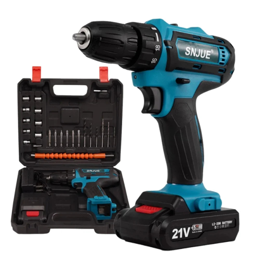 24 in 1 Cordless Drill Set 21V Brushless Electric Drill with Drill Bits Power Drill 25+1 Clutch Electric Power Drill Power Tool