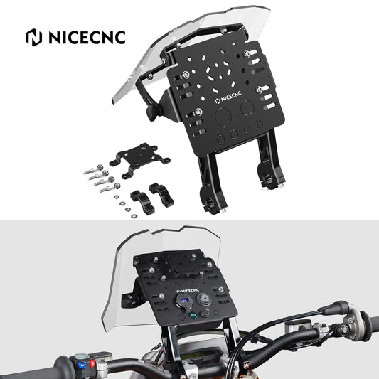 NiceCNC For Husqvarna TE300 TE FE TC FC TX FX 125 250 300 350  450 501 2014-2024 Navigation GPS Mount Bracket Mini Fairing Kit
