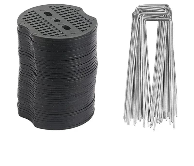 NEW Garden Peg Silver Metal U-Shape Garden Staple Garden Ground Nail Film Fixed Pegs Gardening Fixing Tools Film Peg retail
