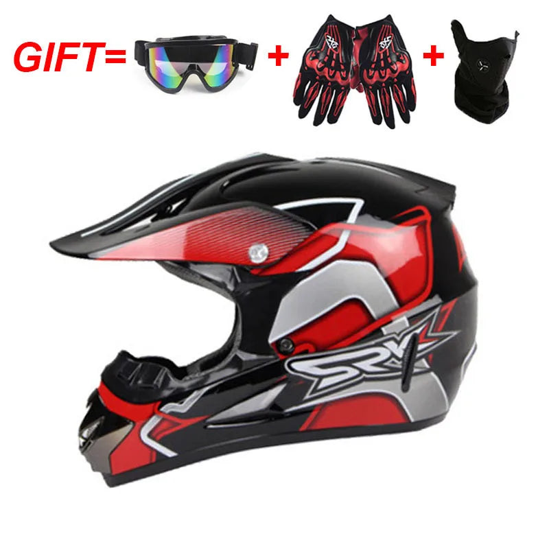 Adult Motocross Dirt Bike Helmet Dirtbike ATV Helmet Unisex Adult Men Women Adjustable Off-Road Motorcycle Helmet