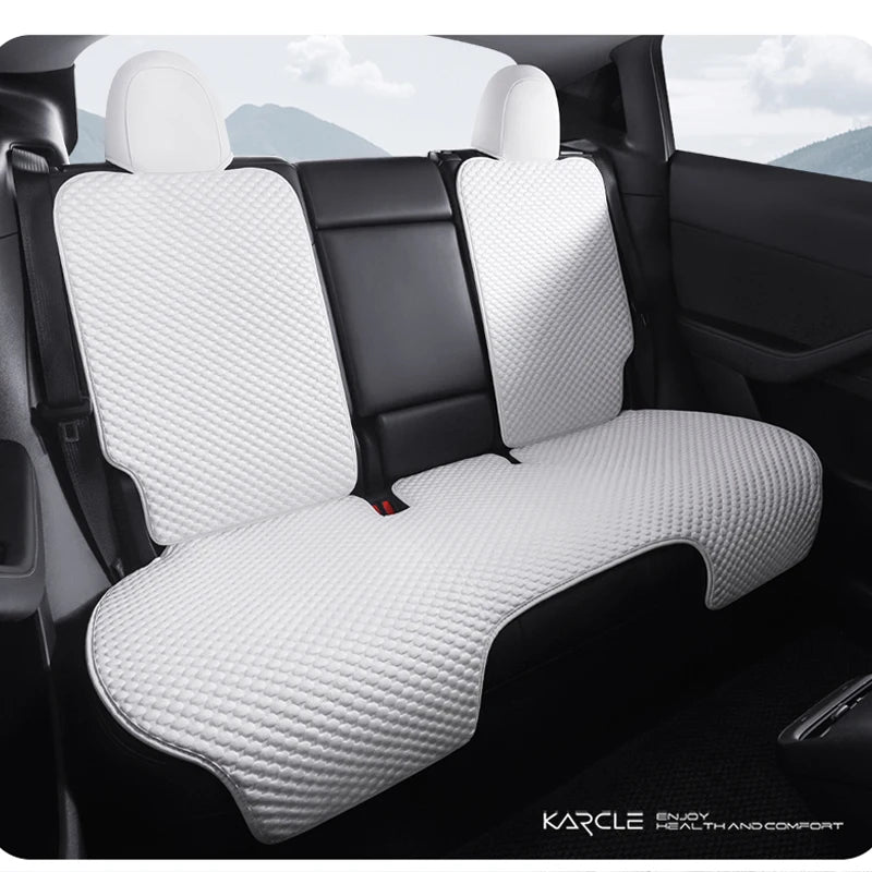 For Tesla Model 3 /Y Car Seat Cover For 2020-2025 Tesla Model 3/Y 5-Seat Ice Silk Seat Cushion Summer Breathable Car Accessories
