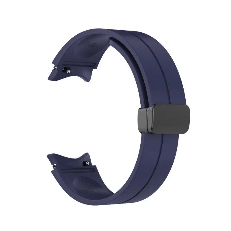 Original Silicone Strap for Samsung Watch 6/5/4 40 44mm 5 Pro 45mm Band Magnetic Buckle Galaxy Watch 4/6Classic 42 43MM 46 47MM