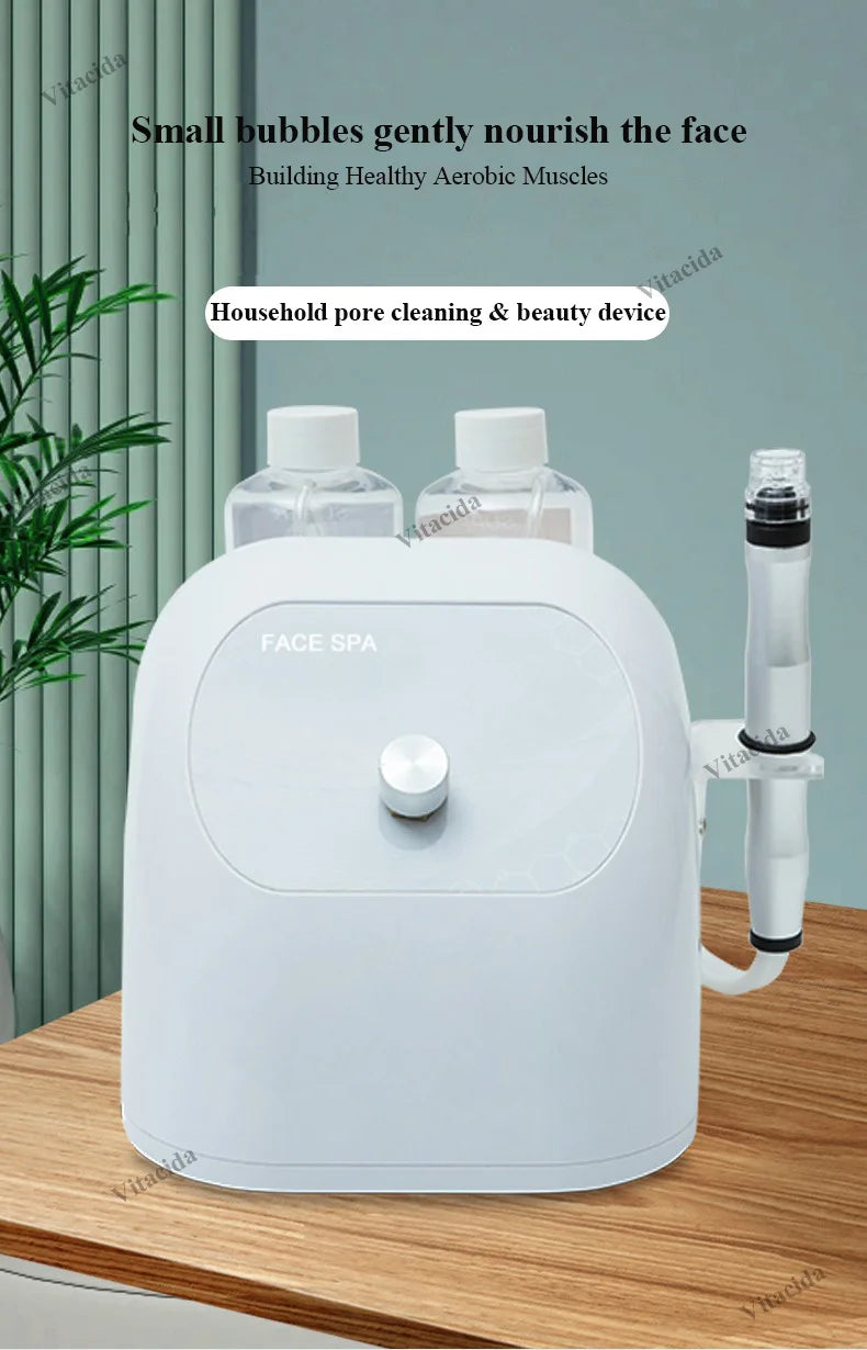 2024 Beauty Facial Lift Cleaner Pore Vacuum Blackhead Remover Portable Deep Cleansing Small Bubble Hydro Machine for Nose Face