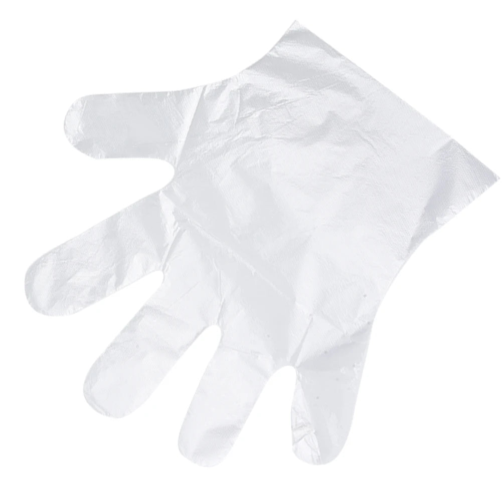 100PCS Disposable Gloves Transparent Waterproof Clean Hygienic Plastic Gloves Food Thickening Film Disposable Kitchenware
