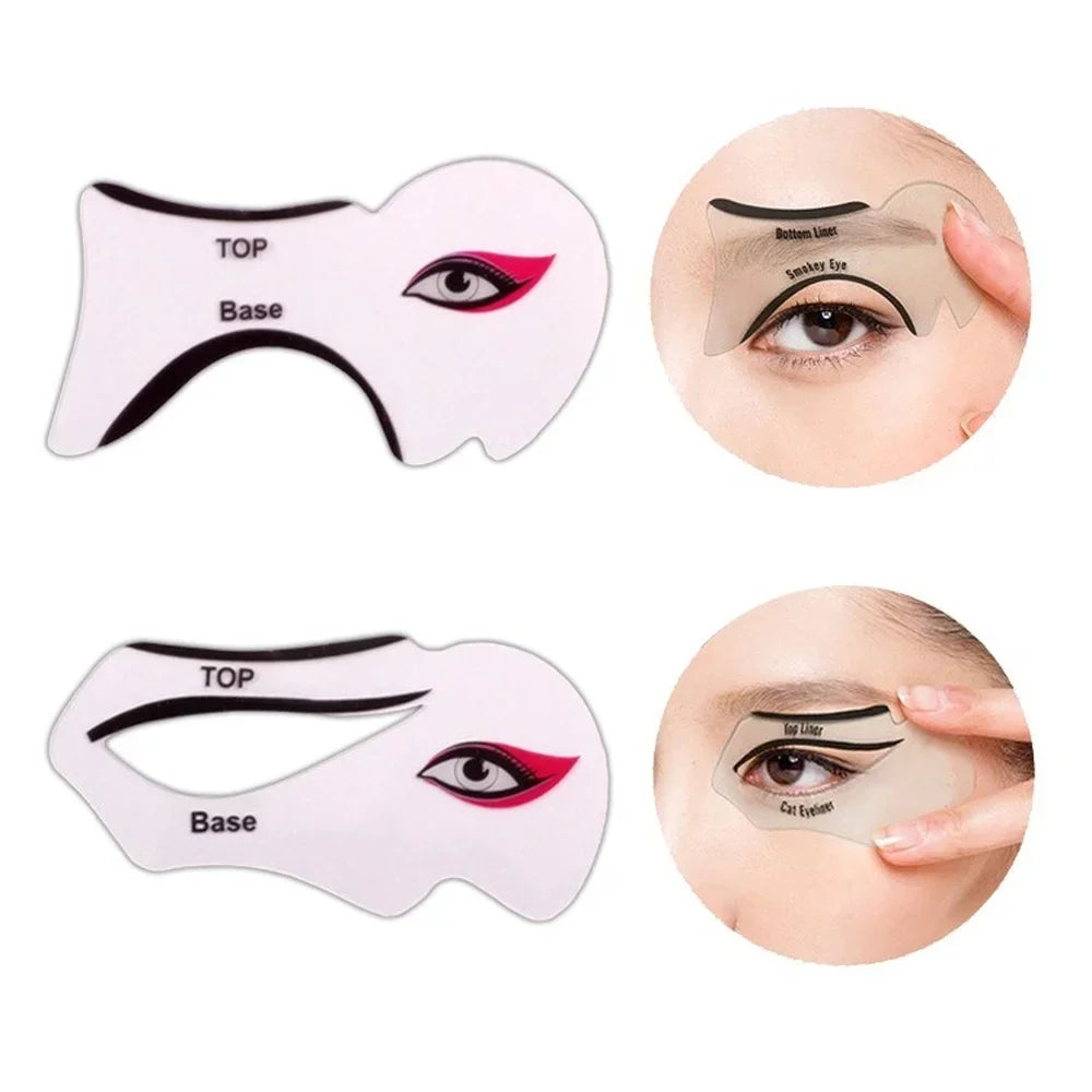 Eyeliner Stencils Winged Eyeliner Stencil Models Template Shaping Tools Eyebrows Template Card Eye Shadow Makeup Tool
